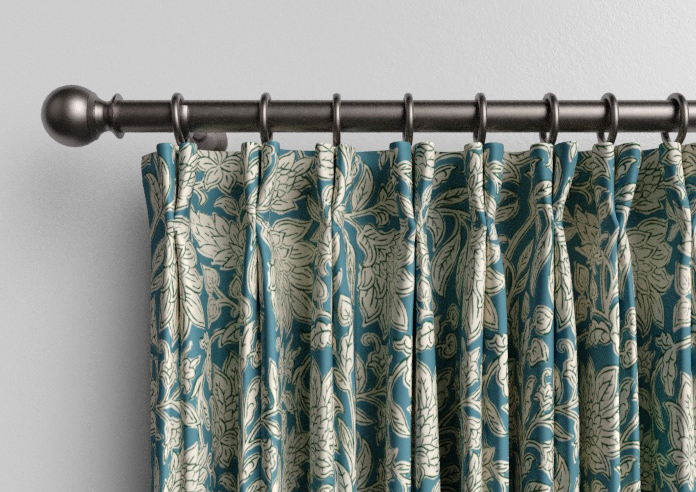 Land & Shore Rowallane, Teal - Made to Measure Curtains - Image 10
